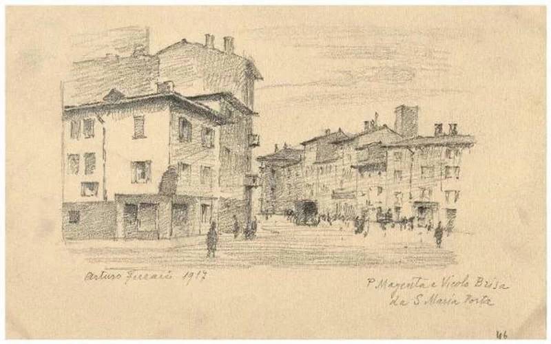 P.Magenta e vicolo Brisa da S. Maria Porta - Palazzo Morando Costume Moda Immagine, Milano